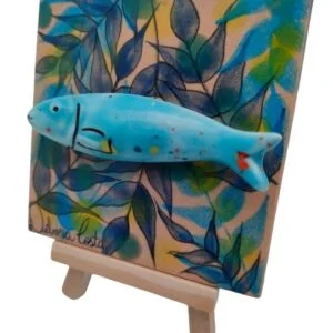 Azulejo du Portugal peint avec sardine en céramique portugaise réf 15000