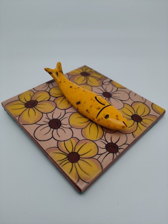 Tableau azulejo sardine - Jaune - 15001 - 10 x 10 cm – Image 3