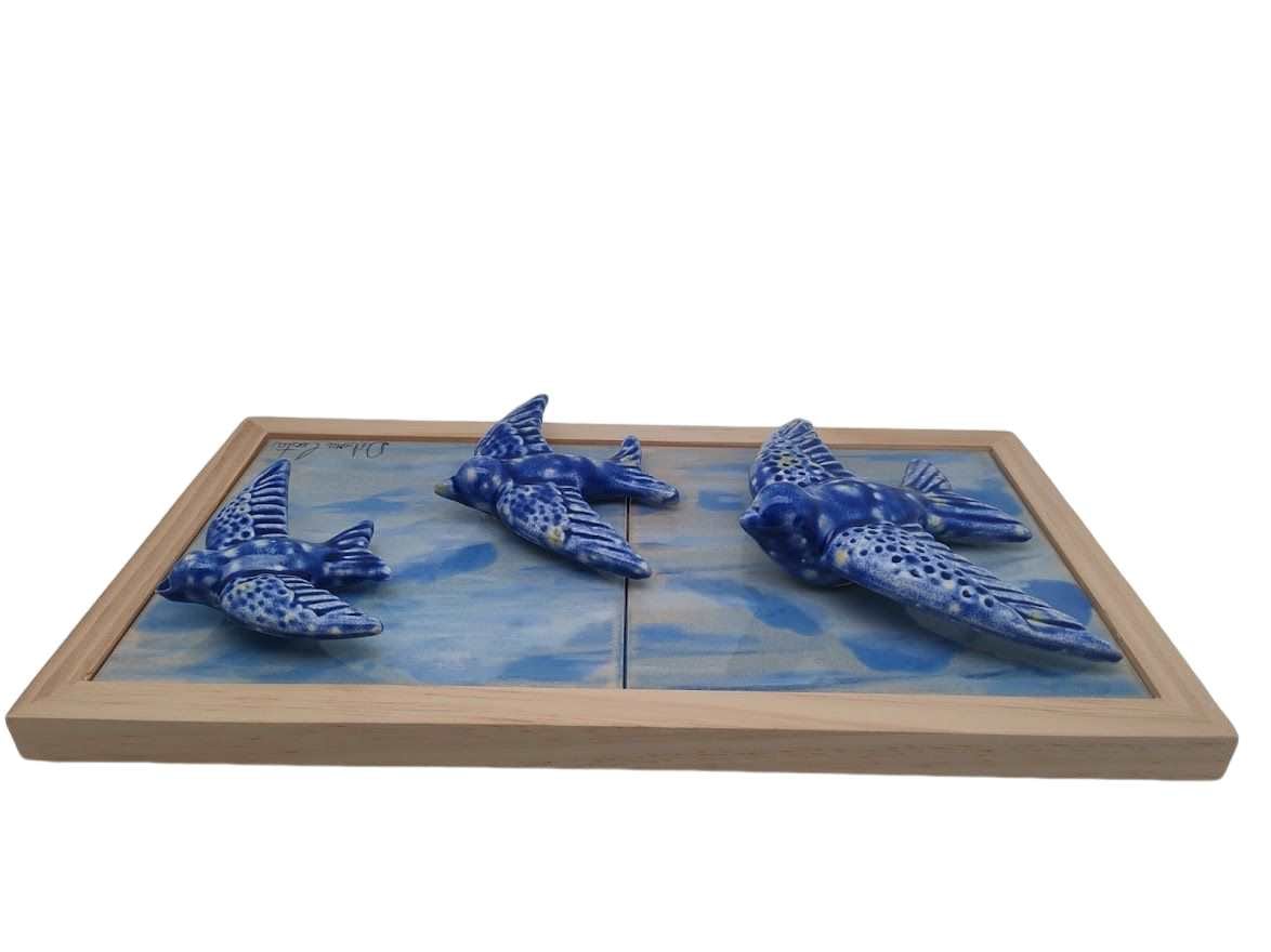 Tableau azulejos hirondelles - 15015 - 18 x 33 x 5 cm – Image 5