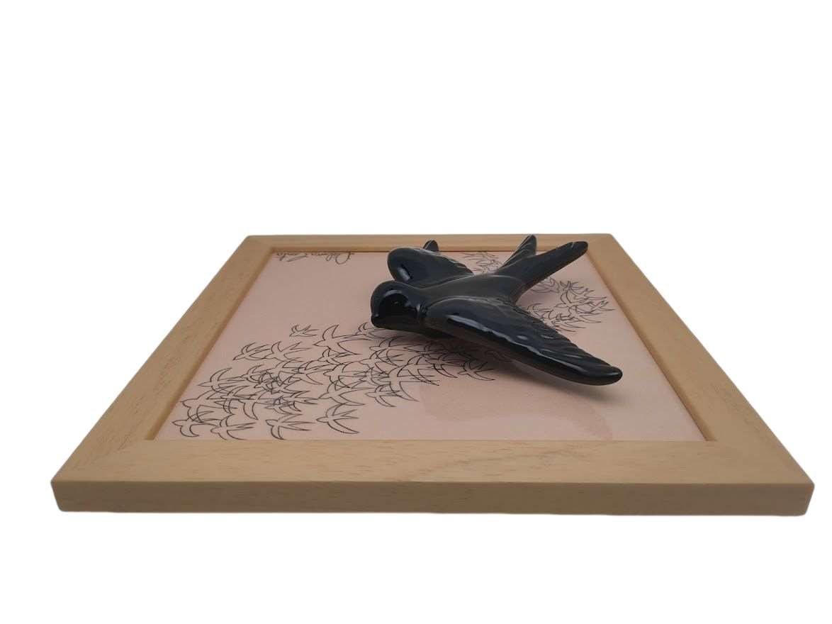 Tableau Azulejo Hirondelle - 15018 - 23,5 x 23,5 cm – Image 2