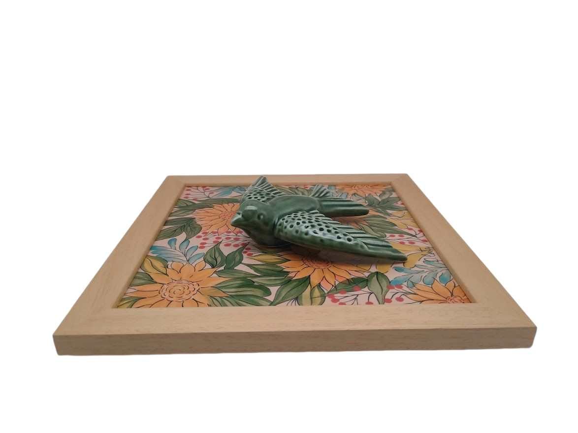 Tableau Azulejo Hirondelle - 15020 - 23,5 x 23,5 cm – Image 2