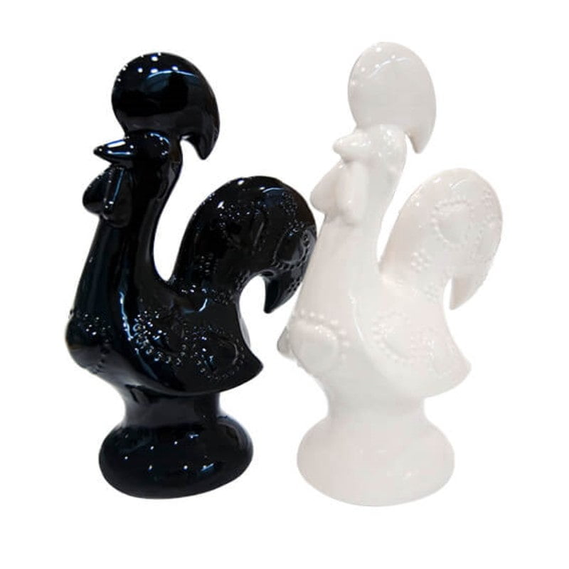 Coq portugais en céramique blanc 20 cm – Image 2