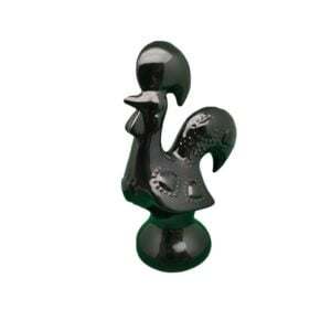 Coq de Barcelos noir en céramique 20 cm