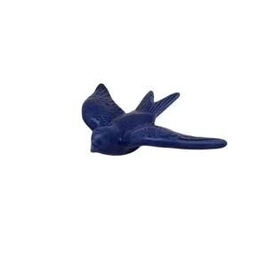 Hirondelle en céramique bleu cobalt 11 cm