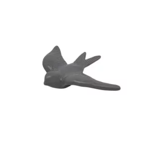 Hirondelle grise en céramique portugaise gris pastel 11 cm