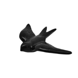 Hirondelle céramique noire du Portugal 11 cm