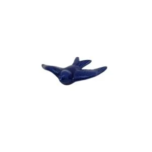 Hirondelle du Portugal en céramique bleu cobalt 13 cm