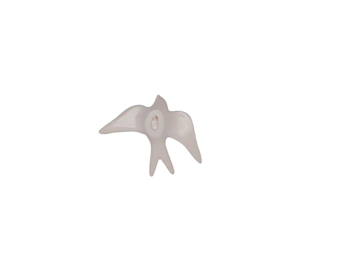 Hirondelle en céramique portugaise blanche 16 cm vue de dos