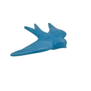 Hirondelle en céramique du Portugal bleue turquoise 16 cm