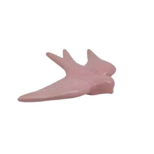 Hirondelle céramique du Portugal rose pastel 16 cm