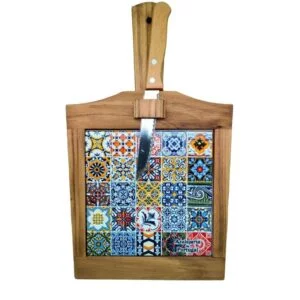 Plateau fromage charcuterie portugais avec azulejo