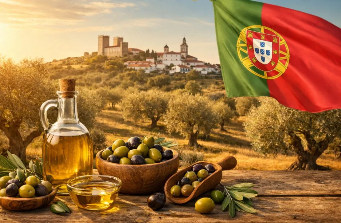 Huile d'olive sous le soleil du Portugal
